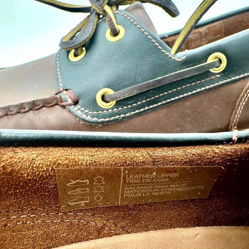 Rockport Men's Size 14 Leather Boat Shoes K71275 Chocolate/Bark